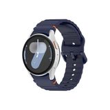 RedMud Teknoloji Samsung Galaxy Watch 4 5 6 7 FE 40 40 44 Classic42 43 46 47mm İle Uyumlu Kavisli Spor Silikon Kordon Lacivert