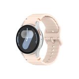 RedMud Teknoloji Samsung Galaxy Watch 4 5 6 7 FE 40 40 44 Classic42 43 46 47mm İle Uyumlu Kavisli Spor Silikon Kordon Pudra