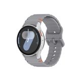 RedMud Teknoloji Samsung Galaxy Watch 6 40 mm İle Uyumlu Dalga Deseni Dikişli Kavisli Spor Silikon Kordon Koyu Gri
