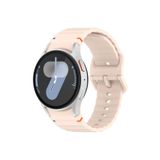 RedMud Teknoloji Samsung Galaxy Watch 6 40 mm İle Uyumlu Dalga Deseni Dikişli Kavisli Spor Silikon Kordon Pudra