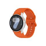 RedMud Teknoloji Samsung Galaxy Watch 6 40 mm İle Uyumlu Dalga Deseni Dikişli Kavisli Spor Silikon Kordon Turuncu