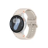 RedMud Teknoloji Samsung Galaxy Watch 6 44 mm İle Uyumlu Dalga Deseni Dikişli Kavisli Spor Silikon Kordon Starlight