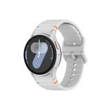 RedMud Teknoloji Samsung Galaxy Watch 6 47 mm İle Uyumlu Dalga Deseni Dikişli Kavisli Spor Silikon Kordon Gri