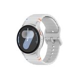 RedMud Teknoloji Samsung Galaxy Watch 6 Seri 40-43-44-47 mm İle Uyumlu Dikişli Kavisli Spor Silikon Kordon Gri