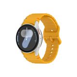 RedMud Teknoloji Samsung Galaxy Watch 6 Seri 40-43-44-47 mm İle Uyumlu Dikişli Kavisli Spor Silikon Kordon Hardal