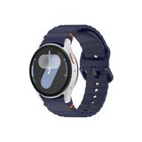 RedMud Teknoloji Samsung Galaxy Watch 6 Seri 40-43-44-47 mm İle Uyumlu Dikişli Kavisli Spor Silikon Kordon Lacivert