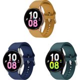 Redmud Teknoloji Samsung Galaxy Watch 6 Seri 40 mm 44MM Classic 47 mm 3lü Set Silikon Kordon Kavis Tasarımlı Kordon - Hardal