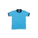 rednelax Lacivert Yakalı Turkuaz Kısa Kol Düz Renk 6-17 Yaş Çocuk Okul Lakos Tişört Polo Yaka T-shirt