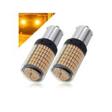 Redno 1156 BA15S P21W 2 Adet 144 Led Sinyal Stop ampulü 93 Tip Tek Duy Turuncu