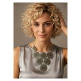 Rednose Antik Silver Geometrik Kolye modern stil gece günlük abiye zarif şık cesur gösterişli plaj tatil