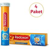 Redoxon Üçlü Etki 15 Efervesan Tablet 4'lü Paket Yetişkinler İçin Portakal Aromalı Vitamin ve Mineral - 4 Adet