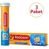Redoxon Üçlü Etki 15 Efervesan Tablet Portakal Aromalı 3 Paket C Vitamini D Vitamini Çinko - 3 Adet