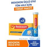 Redoxon Üçlü Etki 3x30 Efervesan Tablet 1000 Mg C Vitamini D Vitamini Çinko İçeren Aile İçin