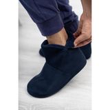 RedPlay Düz Peluş Lacivert Ev Ayakkabısı Erkek Panduf
