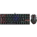 Redragon Combo K552-Rgb-Ba Rgb Tkl Kablolu Oyuncu Mekanik Klavye Mouse Seti - Teşhir Vitrin
