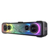 Redragon GS817 RGB Masaüstü Soundbar, Massive 30W Max Power, Dokunmatik Kontrol, Bluetooth 5.3 ve 3.5mm AUX Girişleri ile Masaüstü için 2.0 Kanal Stereo Hoparlör, Siyah
