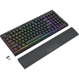 Redragon K515 Pro Shiva Rgb Kablosuz Membranlı Türkçe Oyun Klavyesi, 98 Tuşlu Mekanik Hissi Klavye ve Smooth Lineer Switch,makro ve Multimedya Tuşları, Çıkarılabilir Bilek Dayağı, Yazılım Destekli - Siyah