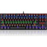 Redragon K552-KR Kumara Red Switch Rainbow Tkl Tr Q Mekanik Siyah Kablolu Gaming (Oyuncu) Klavye - Çok Renkli