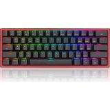 Redragon K616 Fizz Pro% 60 3 Modlu Kablolu, 2.4Ghz Kablosuz, Bluetooth Mekanik Oyun Klavyesi, 61 Tuş