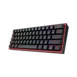 Redragon K616 Fizz Pro% 60 3 Modlu Kablolu, 2.4ghz Kablosuz, Bluetooth Mekanik Oyun Klavyesi, 61 Tuşlu Kompakt W/siyah Renkli Tuş Kapakları, Doğrusal Kırmızı Anahtar, Pro Sürücü/yazılım Destekli - Option-1 - 001-Renkli