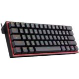 Redragon K616 Fizz PRO% 60 3 Modlu Kablolu, 2.4Ghz Kablosuz, Bluetooth Mekanik Oyun Klavyesi, 61 Tuşlu Kompakt w/Siyah Renkli Tuş Kapakları, Doğrusal Kırmızı Anahtar, pro Sürücü/Yazılım Destekli