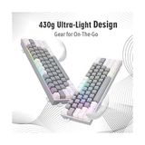 Redragon K617-RGB 16,8 Milyon Rgb Aydınlatma, Red Switch Fizz%60 Q Türkçe Kablolu Mekanik Oyuncu Klavyesi Gri Beyaz - Çok Renkli - MEKANİK