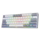 Redragon K617-RGB 16,8 Milyon RGB Aydınlatma, Red Switch Fizz%60 Q Türkçe Kablolu Mekanik Oyuncu Klavyesi Gri Beyaz