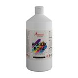 REDROSE COLOR Beyaz Akrilik Boya 1000gr, Dekoratif Hobi Amaçlı Sanatsal Canlı Renkler