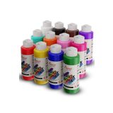 REDROSE COLOR Tüm Renkler Akrilik Boya Seti, 12'lı Set 12x120ml Dekoratif Hobi Amaçlı Sanatsal Canlı Renkler