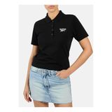 Reebok 100253300 ID FITTED POLO Siyah Polo Regular Fit Düz Kadın T-Shirt