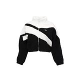 Reebok 102031985 BENTS TEDDY Kadın Polar Ceket Siyah Beyaz