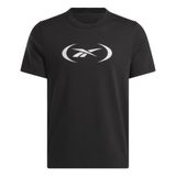 Reebok Basketball T-shırt Siyah Erkek Kısa Kol T-shirt