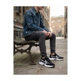 Reebok CHARGE RUN Erkek Siyah Beyaz Spor Kalın Taban Günlük Sneaker Rahat Bağcıklı Lifestyle Ayakkabı RB-830