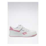Reebok Court Advance Elastic Lace & Top StrapSneaker üniseks çocuk spor ayakkabısı, White Playfulpink Warpedblue, 29 EU