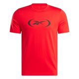 Reebok Erkek basketbol tişörtü, Enerji Kırmızısı, S