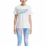 Reebok Gradient Graphic Ekru Kısa Kollu Kadın T-Shirt