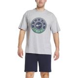Reebok Kısa Kol T-Shirt Erkek Grı Melanj Lawn Club T-Shırt - Gri
