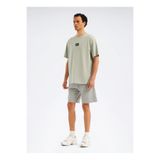 Reebok LC 6161 TUCHE TEE Gri Yuvarlak Regular Fit Düz T-Shirt, M, 5003352709, Yeşil, Erkek