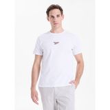 Reebok LC 6191 NEW ID REG II SL TEE Beyaz Yuvarlak Regular Fit Düz Erkek T-Shirt