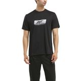 Reebok NO MATTER THE DIST GFX TE Siyah Erkek Kısa Kol T-Shirt