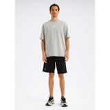 Reebok Silicone Badge Gri Kısa Kol T-Shirt, M, SILICONE BADGE T-SHIRT, GRİ-102345103, Erkek