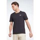 Reebok Siyah Erkek Kısa Kol T-Shirt RI Left Chest Logo