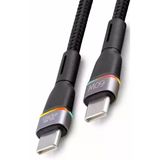 Reeder S19 Max Pro S Şarj Kablosu Type-C To Typec 60W Rgb Hızlı Şarj 1M Sbz-Cl13
