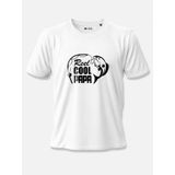 Reel Cool Papa Esprili Balıkçı Baskılı%100 Pamuk - Balık Tutkunu Babalara Özel Lacivert Tişört Beyaz