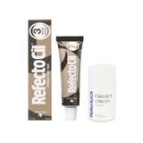 Refectocil Kaş ve Kirpik Boyası No:3 Koyu Kahve 15 ml ve %3 10 vol. Krem Oksidan 100 ml ( 60 Uygulama )