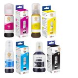 Refill Ink Epson 103/101 Uyumlu 4 Renk Mürekkep Seti, 4x70ml, Siyah Mavi Kırmızı Sarı, EcoTank Yazıcılar için