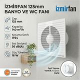 Refined 125 Bd 12.5 Cm Kapaklı Banyo Wc Aspiratör Havalandırma Fanı Sessiz