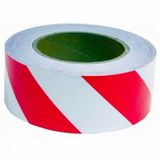 Reflektif Fosforlu Şerit Çapraz Bant 5 Cm x 25 Metre Kırmızı Beyaz GLZ03902750