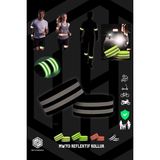 Reflektif Kolluk Bacak ve Bel Siyah Fosfor Neon Bisiklet, Motosiklet,scooter Gece Ikaz Uyarı Bandı