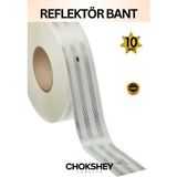 Reflektör Bant Beyaz Reflektif Bant Ikaz Band 50MMX5MT 10 Adet